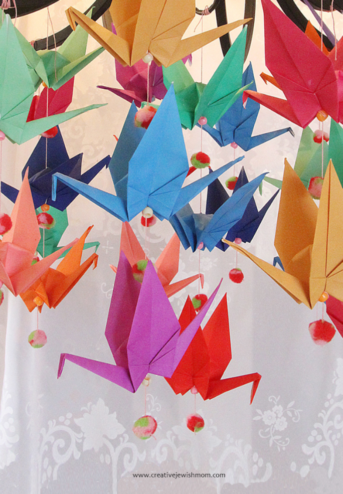DIY Origami Crane Mobile To Welcome Spring