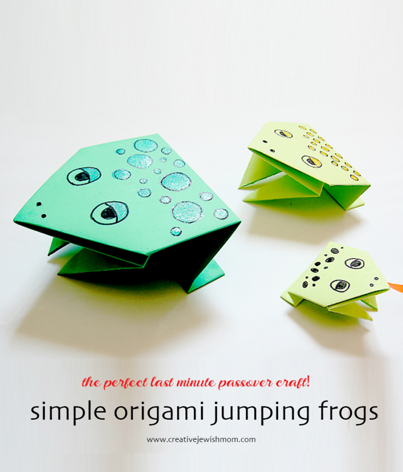 Origami Jumping Frogs Passover Seder Craft