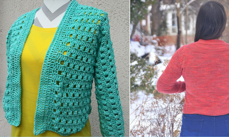 Free-spring-crocheted-cardigan-pattern feather-weight-knit-cardigan