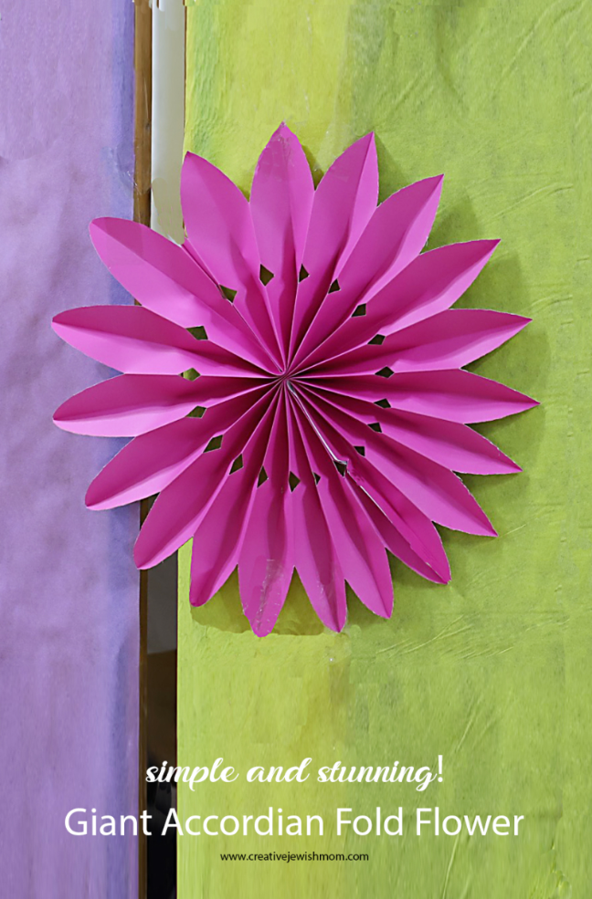 Giant DIY Accordian Fold Paper Flowers