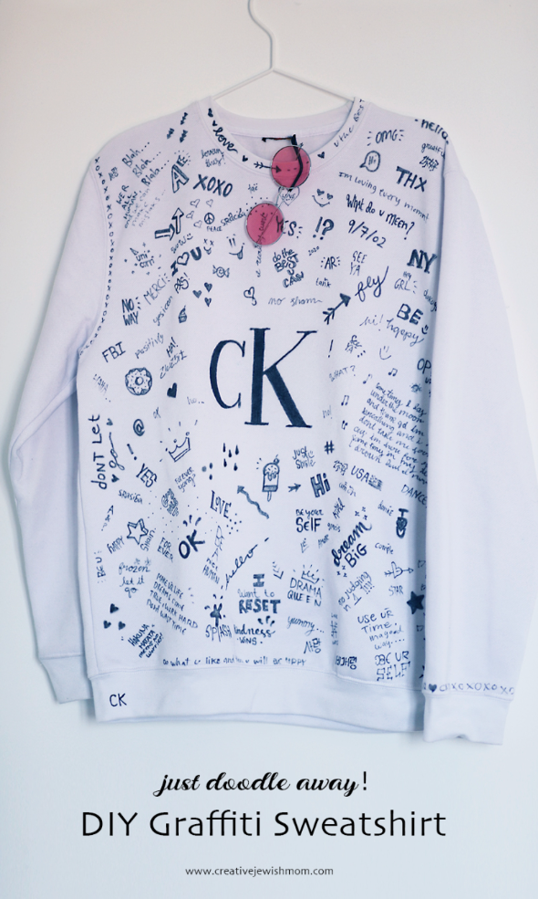 Summer Camp Crafts: A Simple Graffiti Sweatshirt In Black And White
