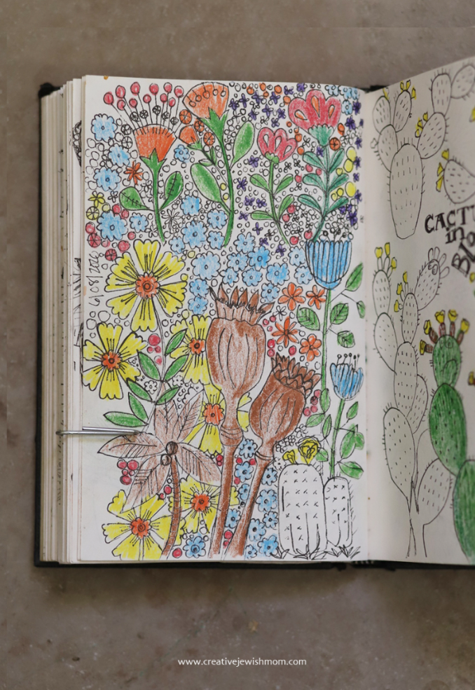 A Peek In My Sketchbook: Adding Color With Colored Pencils
