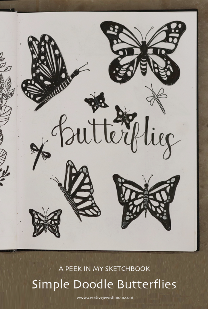 A Peek In My Sketchbook: Simple Doodle Butterflies