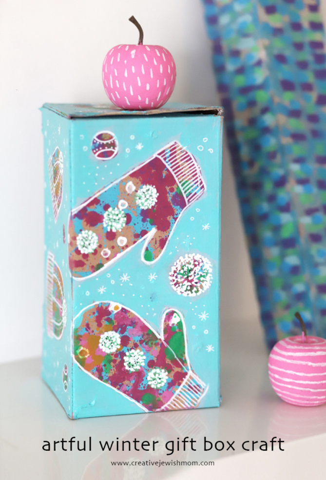 Painted Mittens Gift Box Or Artful Winter Decor!