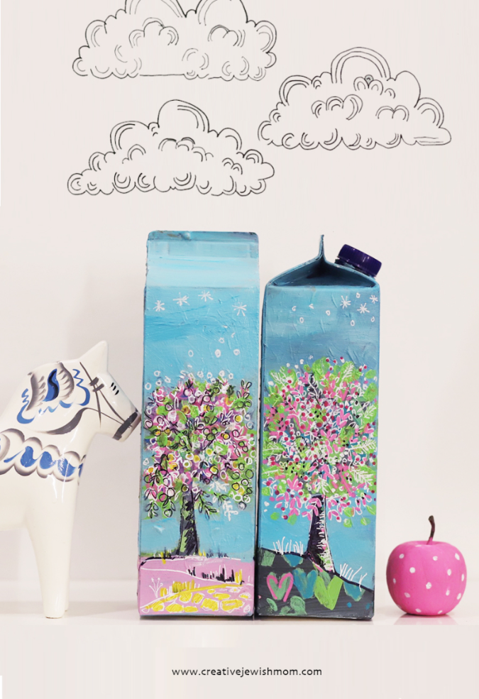 Milk Carton Tree Craft For Tu B’Shevat!