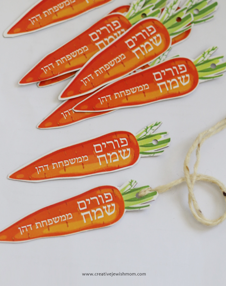 DIY Carrot Gift Tags For Purim!