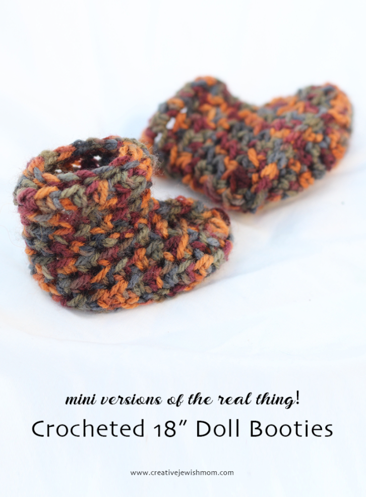 How To Crochet Booties For An 18″ Doll