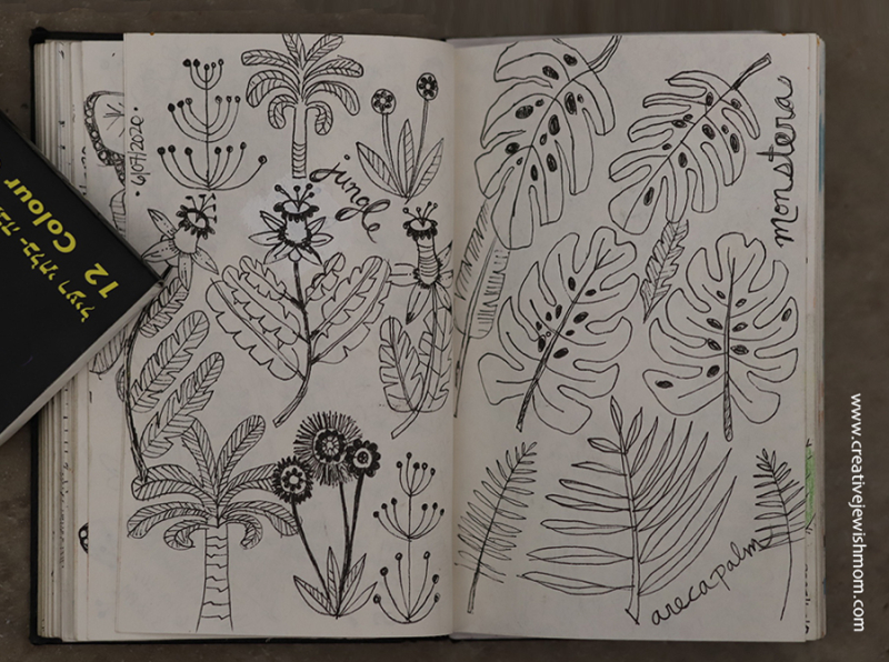 A Peek In My Sketchbook: Jungle Botanical Doodles