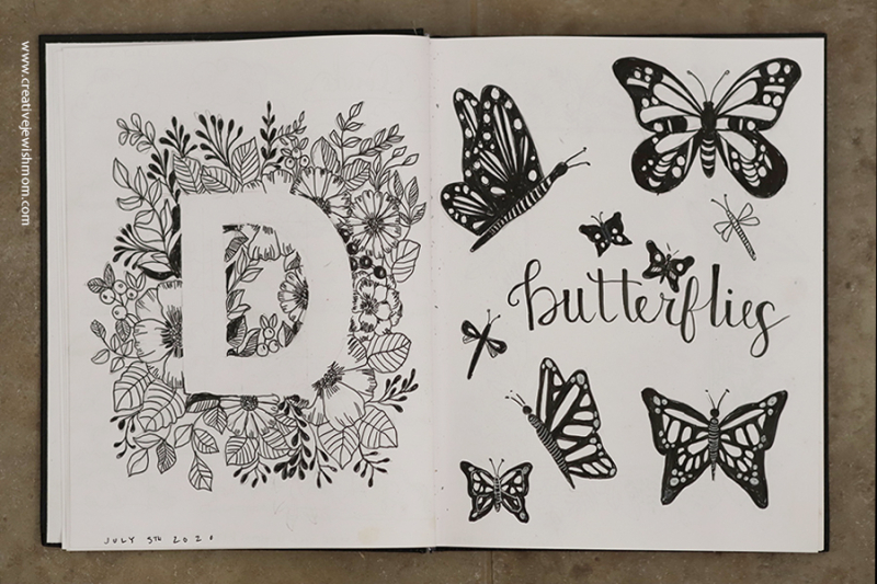 How To Draw A Floral Monogram