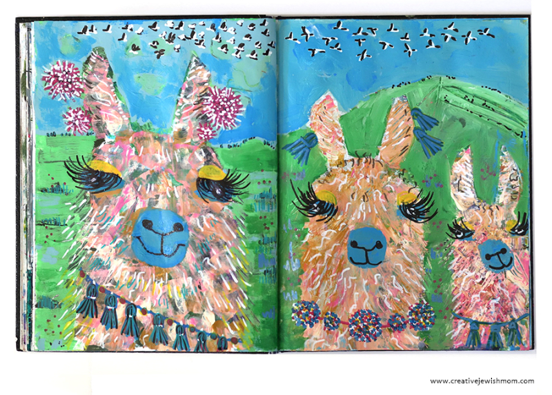 A Peek In My Sketchbook: Fun Llama Portraits