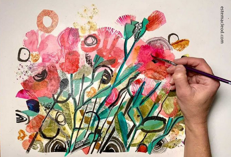 Gorgeous And Artful Painted Paper Collage For Every Skill Level