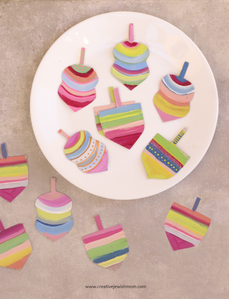 Cute Striped Dreidel Craft With Color Theory!