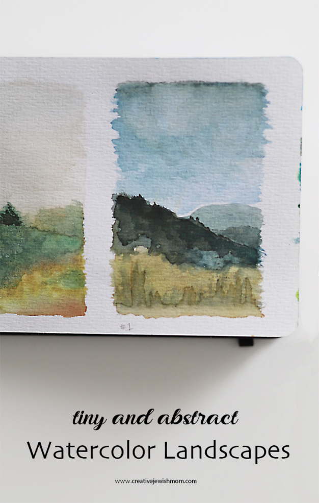 Watercolor Landscape Sketches Tiny And Abstract