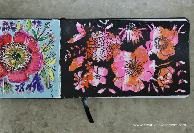 Negative Shape Flower Painting Exercise In My Sketchbook