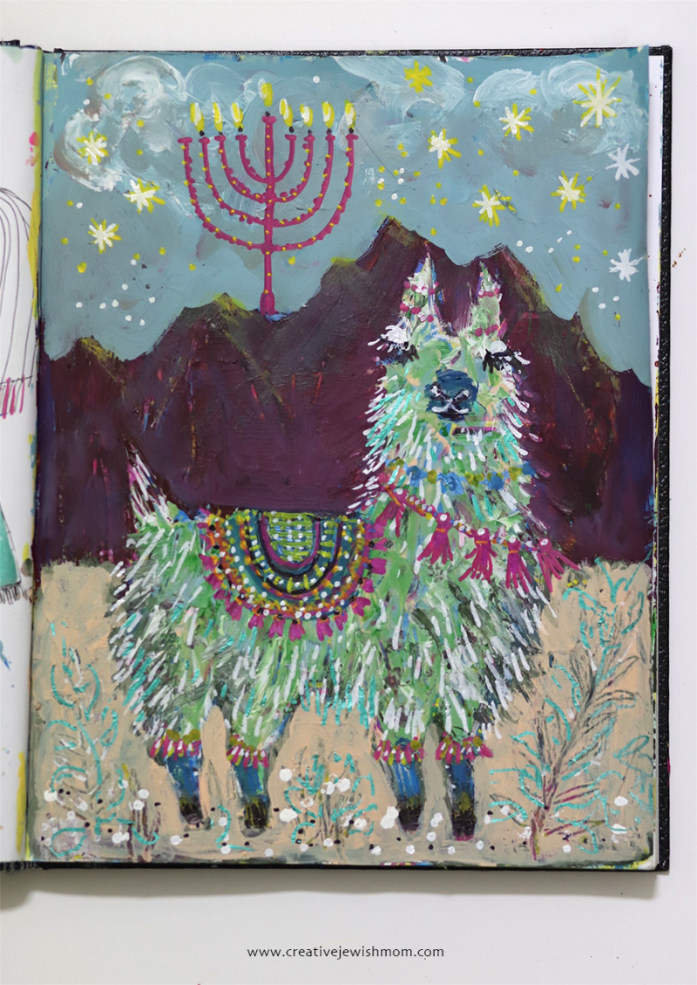 A Festive Painted Llama For The Eighth Night Of Chanukah!