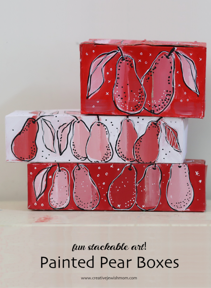 Recycled Boxes Become Fun Fruity Art For Tu B’Shevat!