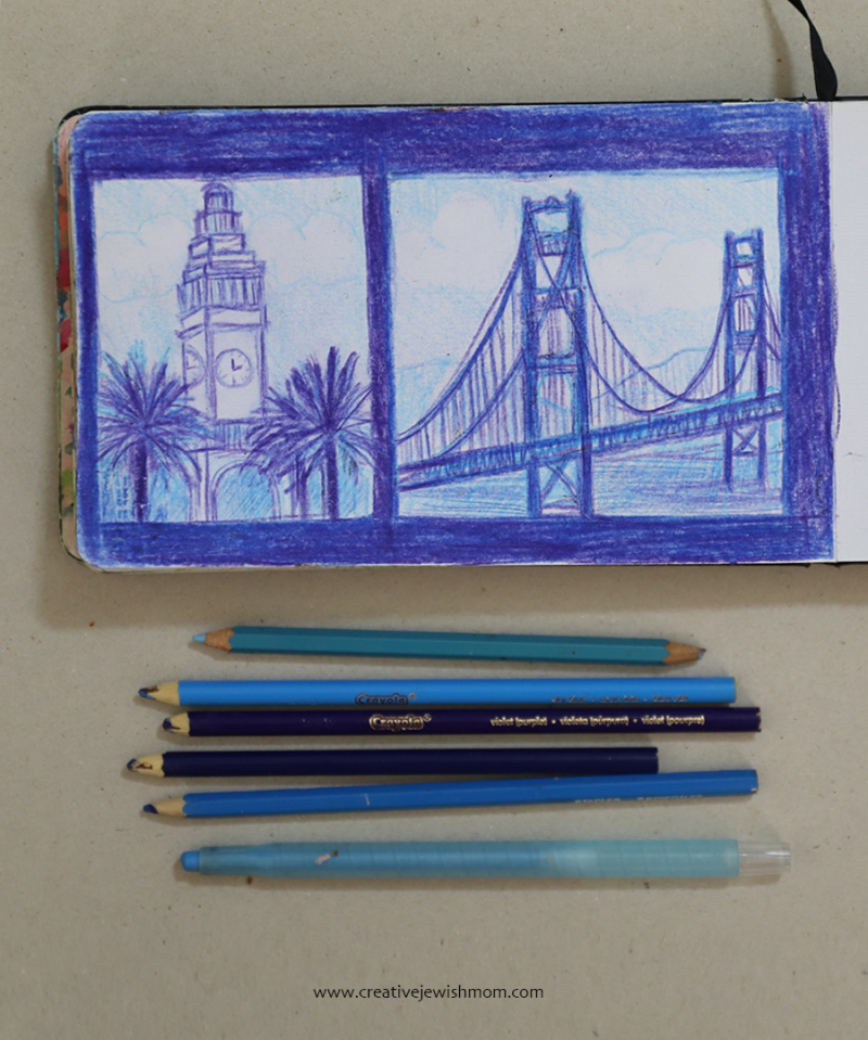 Sketchbook Drawings From Colored Pencils After The Trip!