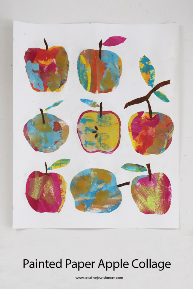 Painted Paper Apple Collage