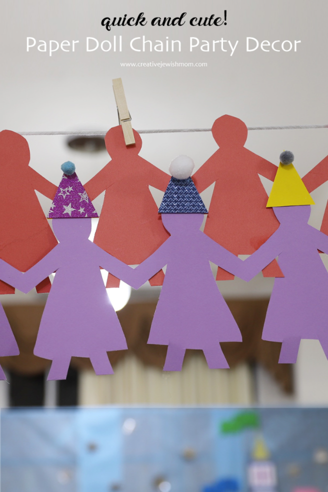 Paper Doll Chain Party Decorations In A Pinch!
