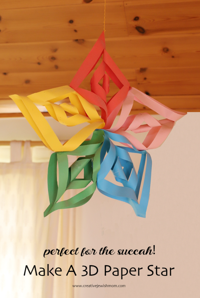 A Festive 3-D Paper Star To Make Now For The Succah!