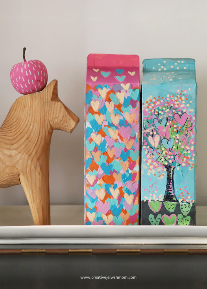 Graffiti Hearts Milk Carton Craft