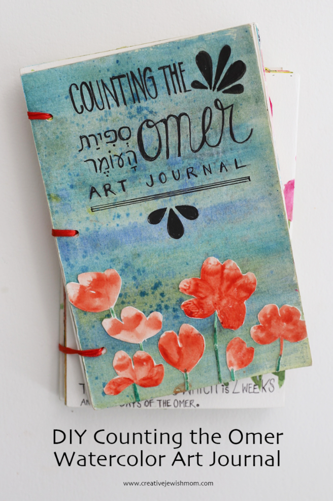 DIY Loose-Leaf Watercolor Art Journal With Lettering, For Counting The Omer