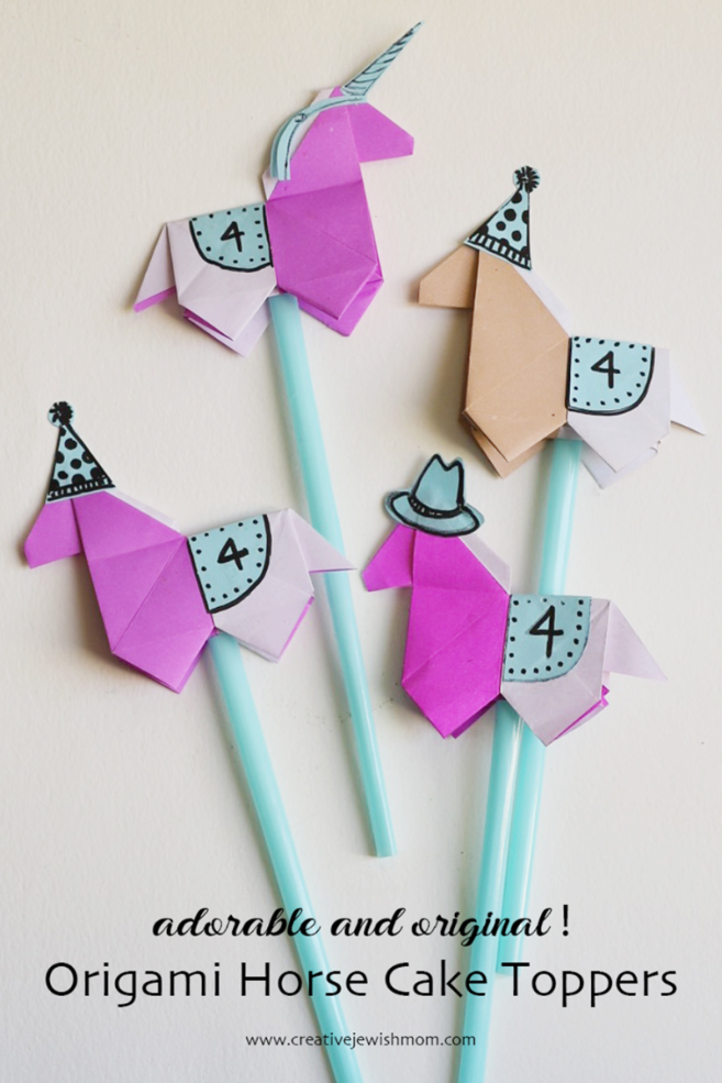 Origami Horse Cake Toppers Are Cute As Can Be!