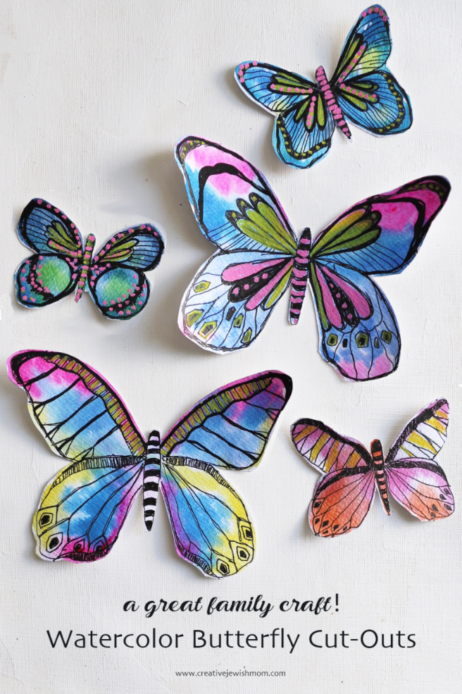 Watercolor Butterfly Cut-Outs For Collage, Art Journaling And Crafting