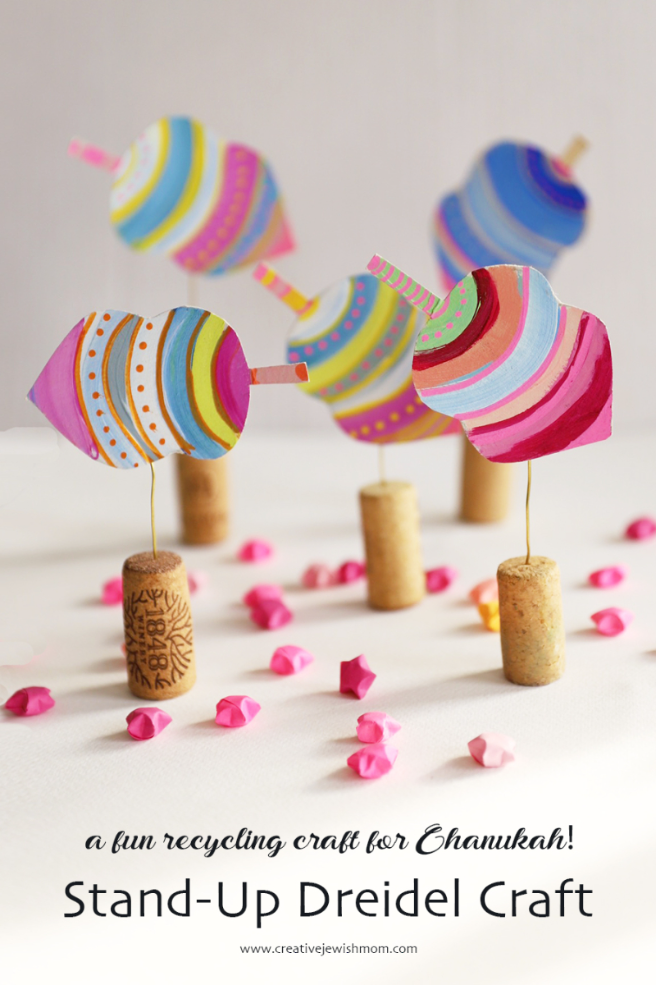 Stand-Up Cardboard Dreidel Craft For Chanukah!