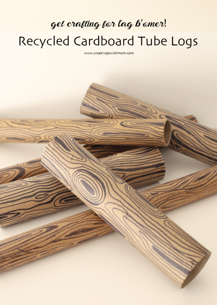 Recycled Cardboard Tube Logs Craft For Lag B’Omer!