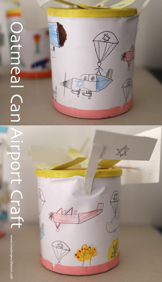 Oatmeal Can Airport Craft To Hold Paper Airplanes!