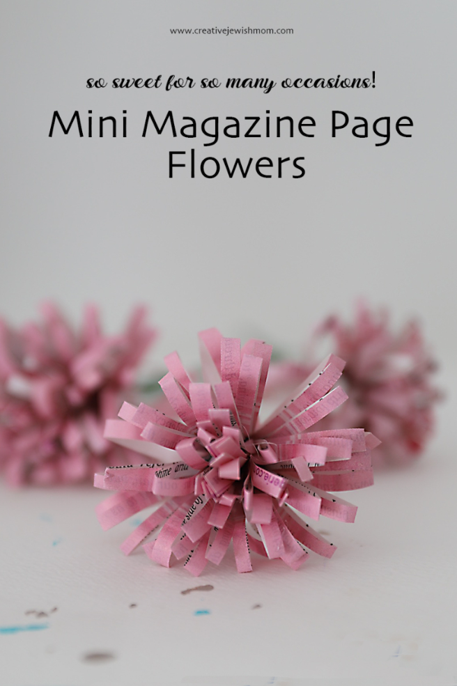 Mini Magazine Page Flowers Craft