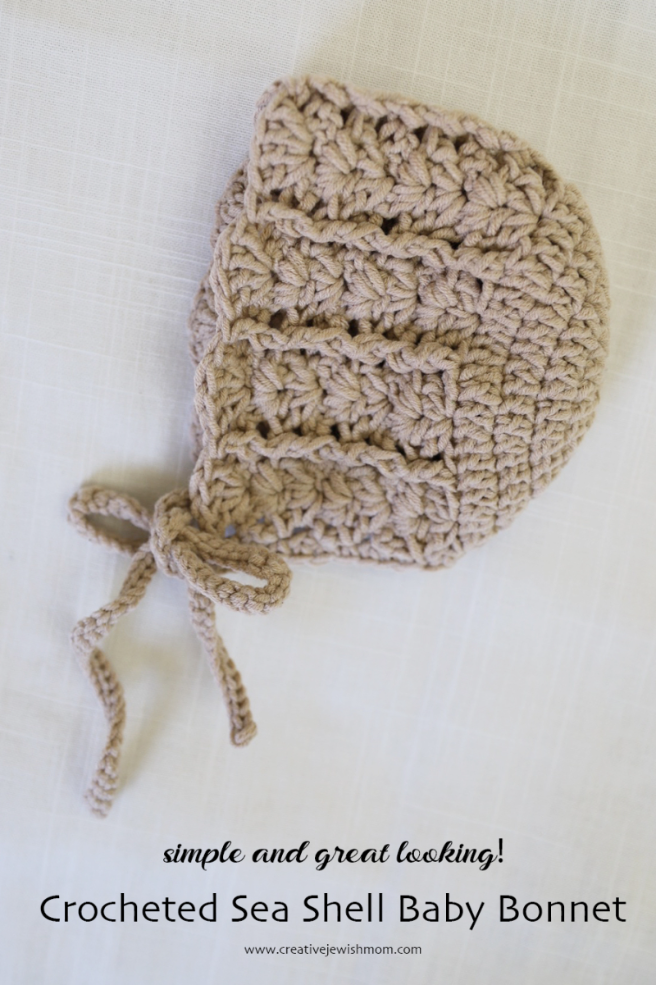 Simple Crocheted Sea Shell Baby Bonnet To Whip Up For The New Baby!