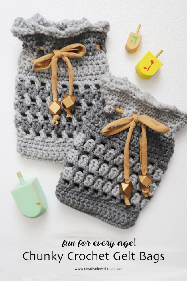 Crocheted Chunky Gift Bag With Free Pattern Is Perfect For Chanukah!