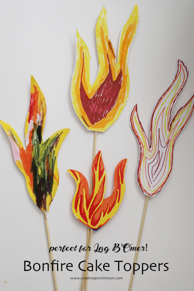 DIY Bonfire Cake Toppers For Lag B’Omer!
