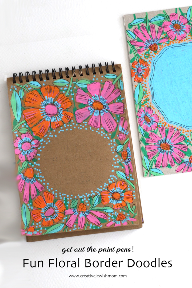 DIY Colorful Floral Border Doodle For Cards, Journals, Signs and More!