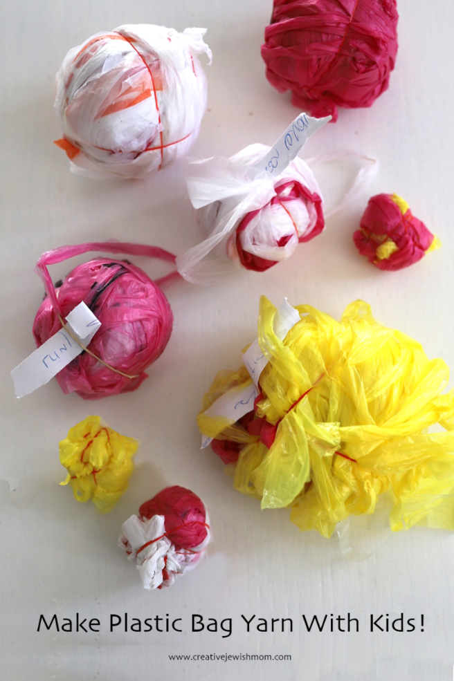 How To Make Plastic Bag Yarn With Kids!