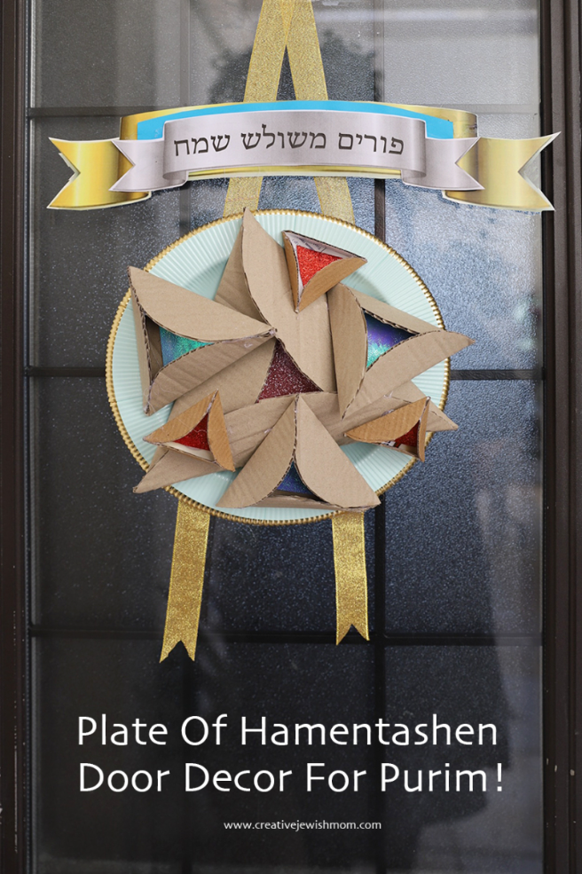 A Plate Of Cardboard Hamentashen Door Decor For Purim!