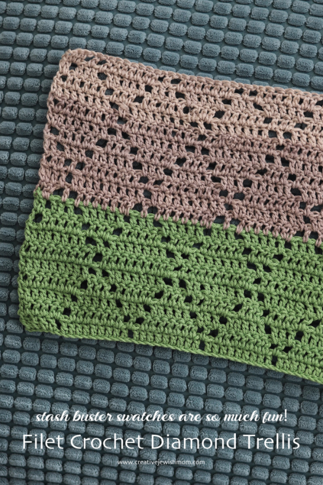 Filet Crochet Diamond Trellis Pattern