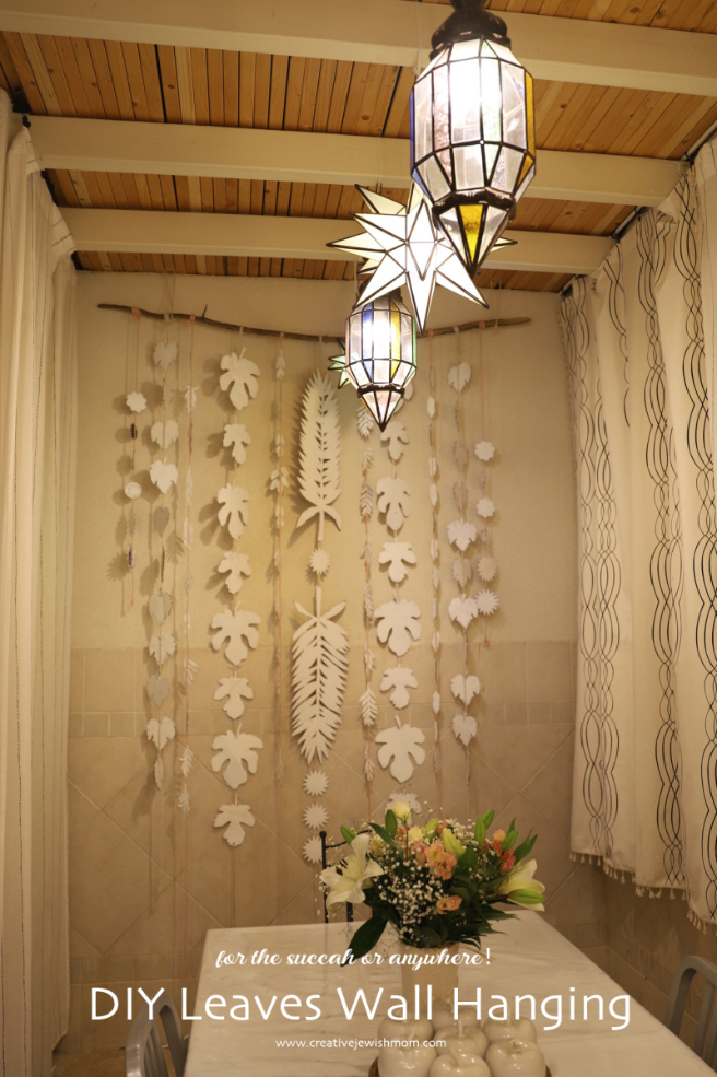 DIY Cardboard Leaves Wall Hanging For The Succah