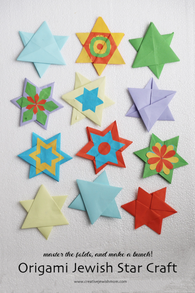 Origami Star Of David With Cut Paper Craft