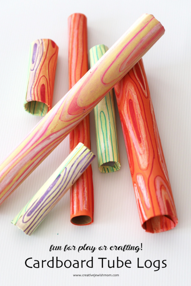 Recycled Cardboard Tube Logs For Play Or Crafting!