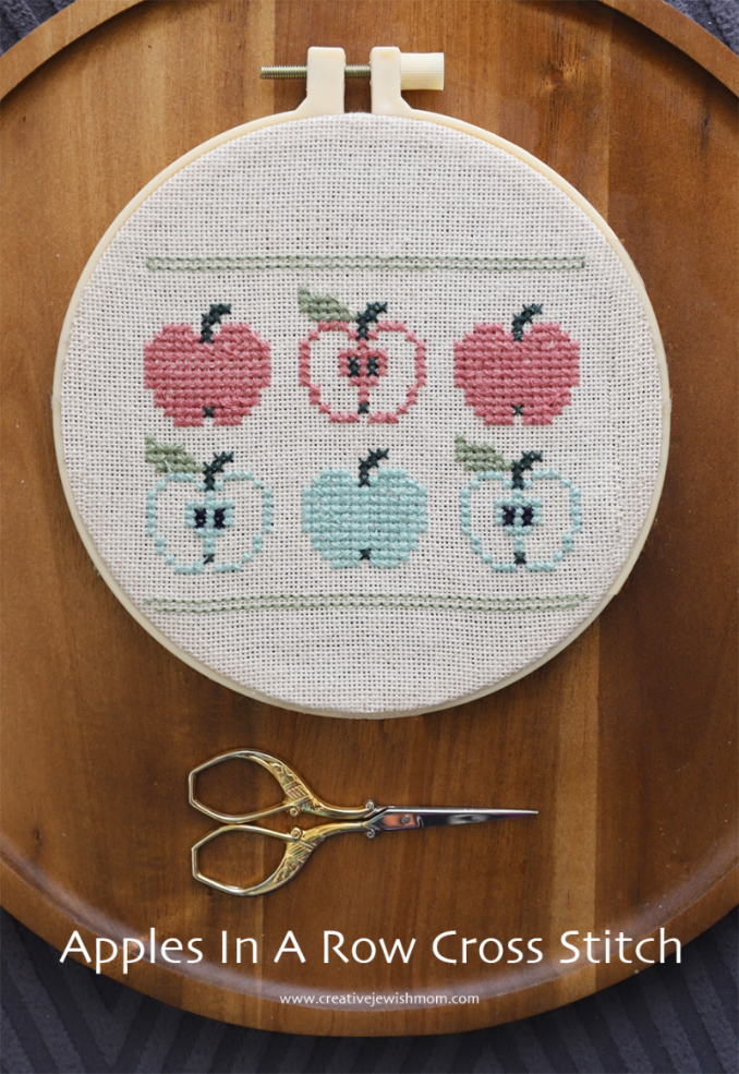 Apples In A Row Cross Stitch Pattern