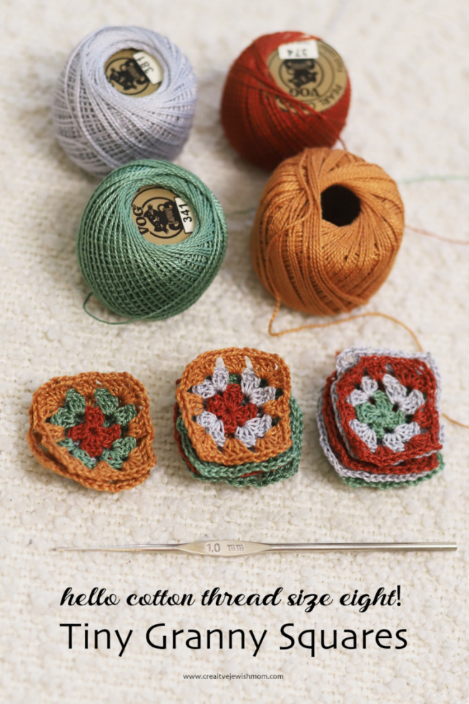 Tiny Crocheted Granny Squares With A 1mm Hook!