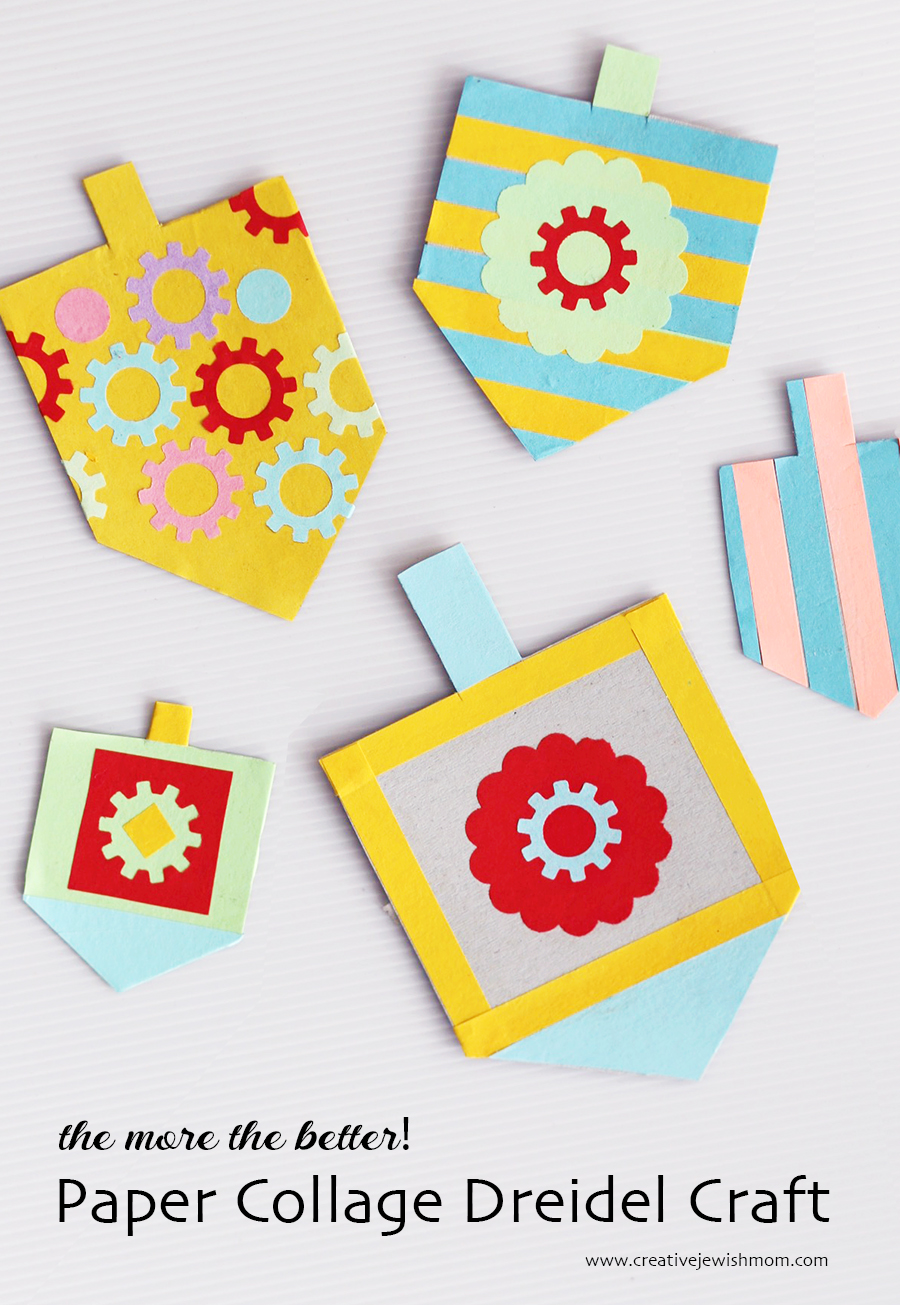 How To Make Fun Cardboard Dreidels With Paper Collage