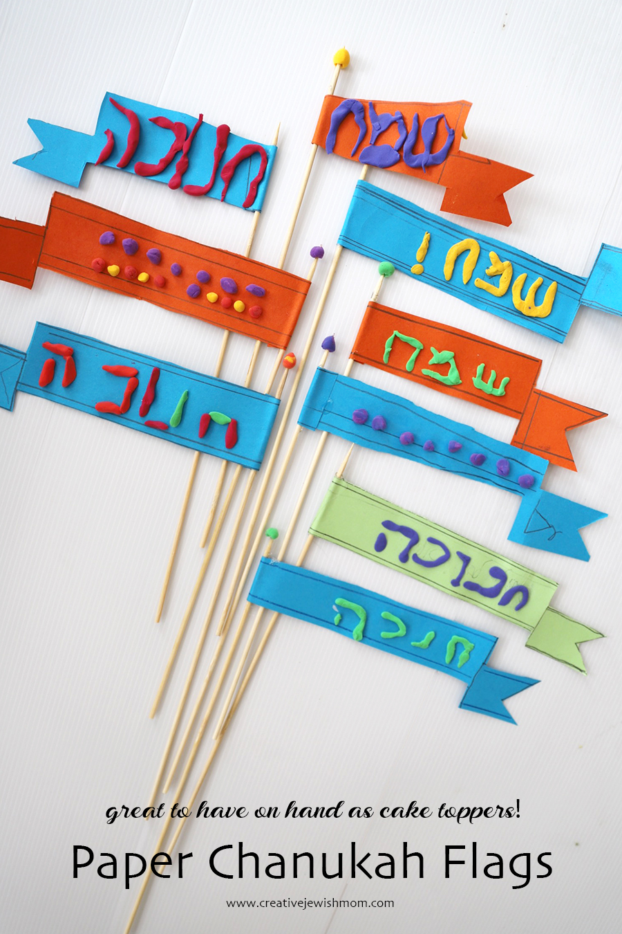 How To Make Adorable Cake Topper Flags For Chanukah