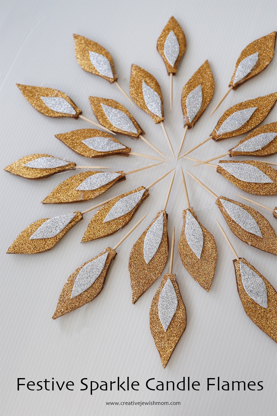 How To Make Sparkly Flames For DIY Paper Candles And Chanukah Crafting