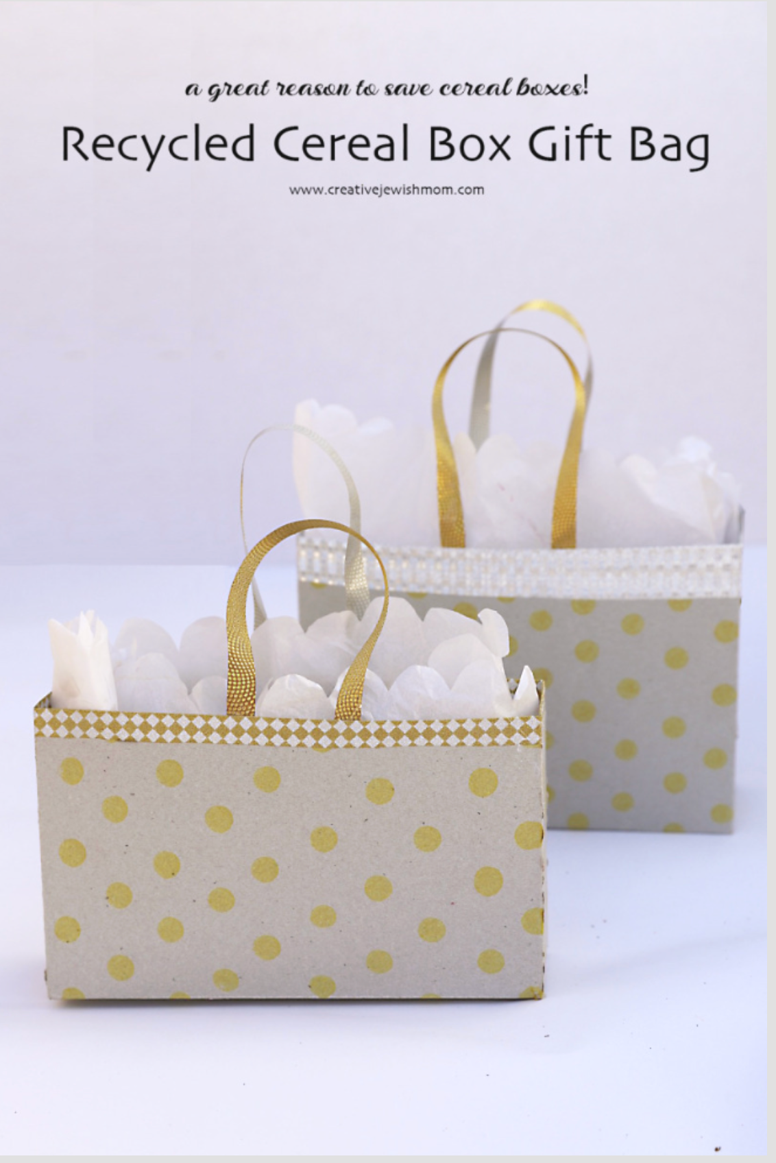 How To Make A Recycled Cereal Box Gift Bag
