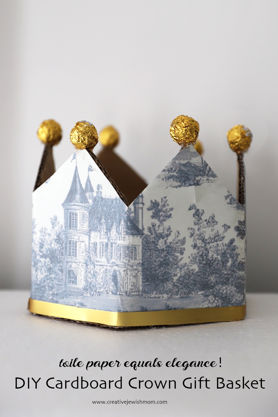 How To Make A Cardboard Crown Basket With Toile Paper