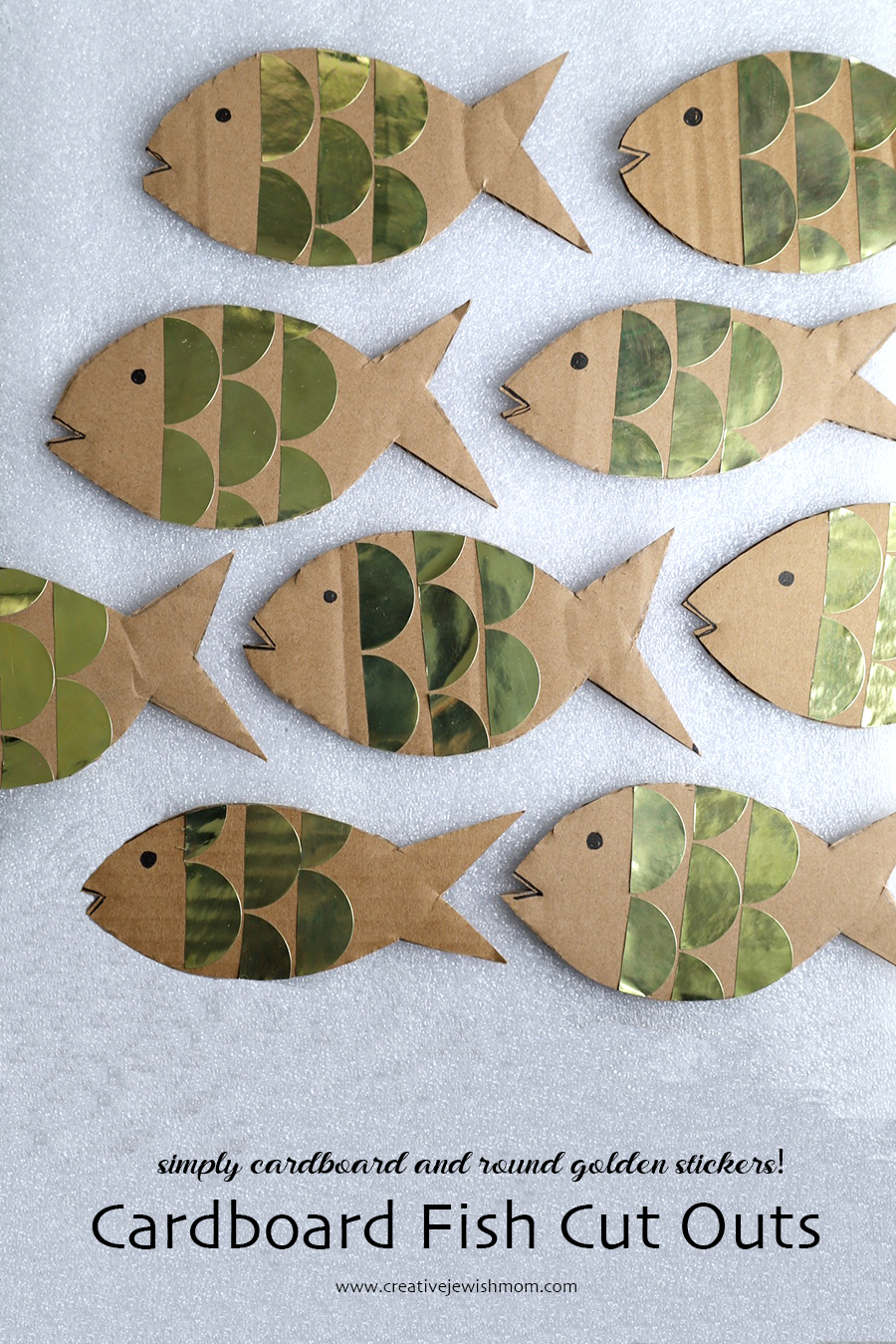 How To Make Simple Cardboard Fish Cut-Outs With Golden Scales!